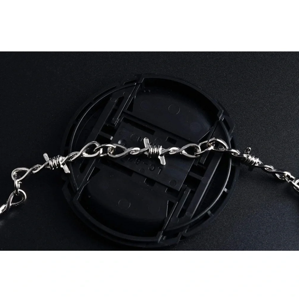 Stainless Steel Punk Barbed Wire Necklace